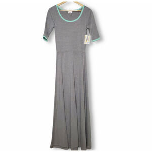 LuLaRoe Ana Maxi Dress Heathered Gray Sz S